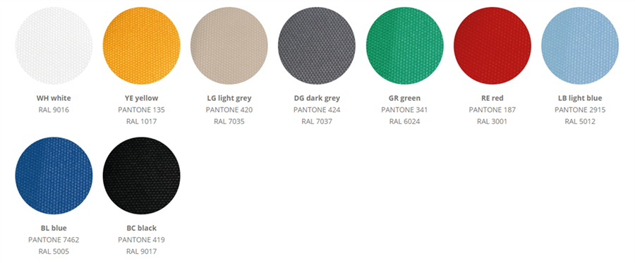 Kleuren textielkanalen